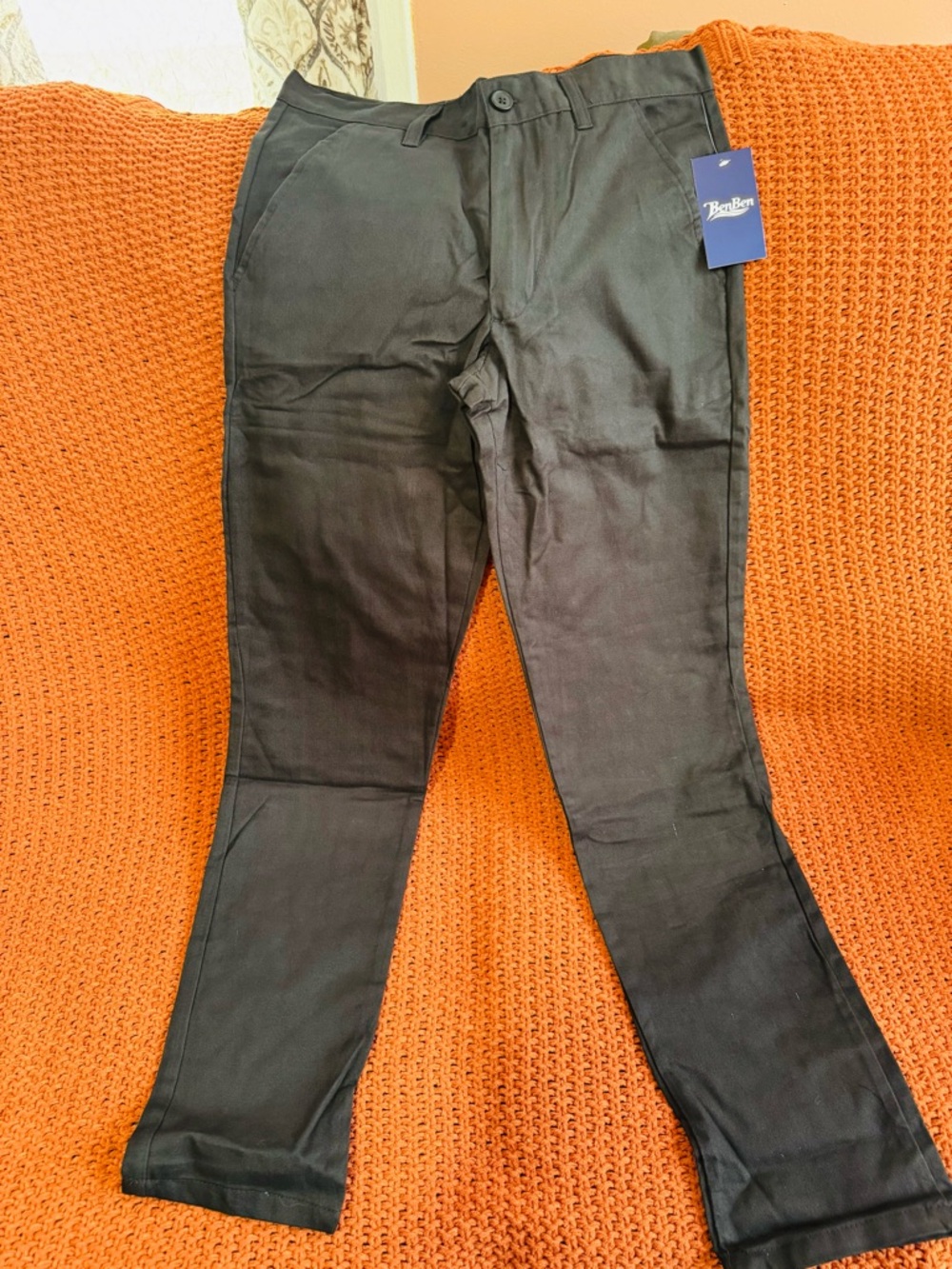 Men's Slim Black Chinos